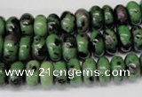 CRZ21 15.5 inches 5*10mm rondelle ruby zoisite gemstone beads