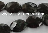 CRZ225 15.5 inches 13*18mm faceted oval ruby zoisite gemstone beads