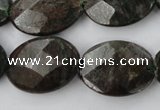 CRZ227 15.5 inches 18*25mm faceted oval ruby zoisite gemstone beads