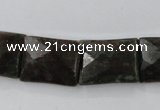 CRZ245 15.5 inches 15*20mm faceted rectangle ruby zoisite gemstone beads