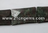 CRZ247 15.5 inches 20*30mm faceted rectangle ruby zoisite gemstone beads