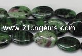 CRZ32 15.5 inches 13*18mm oval ruby zoisite gemstone beads