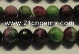 CRZ355 15.5 inches 11mm faceted round natural ruby zoisite beads