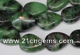 CRZ40 15.5 inches 13*18mm flat teardrop ruby zoisite gemstone beads