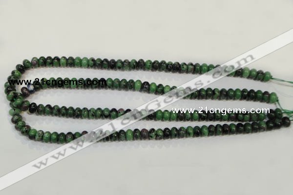 CRZ460 15.5 inches 5*8mm rondelle ruby zoisite gemstone beads