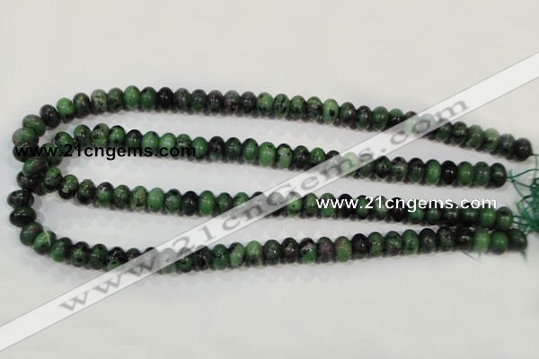 CRZ462 15.5 inches 7*10mm rondelle ruby zoisite gemstone beads