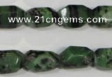 CRZ466 15.5 inches 12*18mm faceted nuggets ruby zoisite gemstone beads