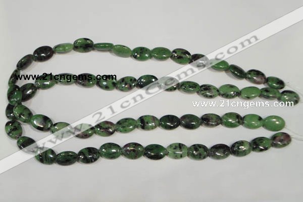 CRZ480 15.5 inches 10*14mm oval ruby zoisite gemstone beads