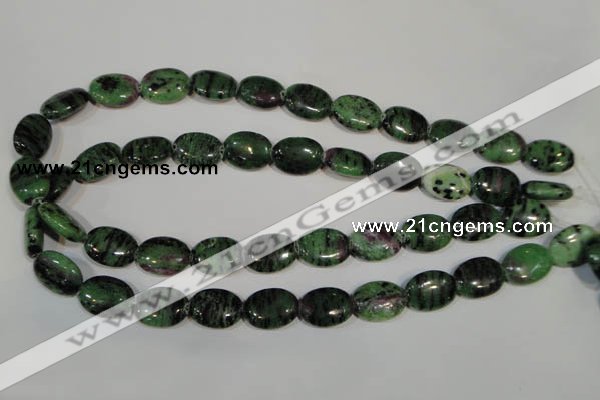 CRZ482 15.5 inches 13*18mm oval ruby zoisite gemstone beads