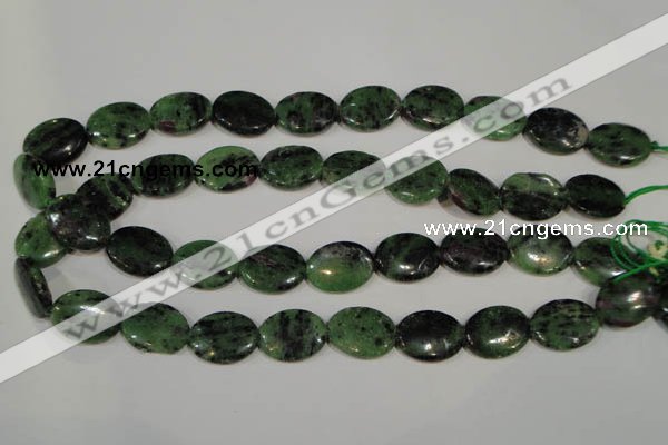 CRZ483 15.5 inches 15*20mm oval ruby zoisite gemstone beads