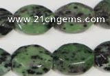 CRZ497 15.5 inches 15*20mm octagonal ruby zoisite gemstone beads