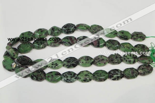 CRZ497 15.5 inches 15*20mm octagonal ruby zoisite gemstone beads