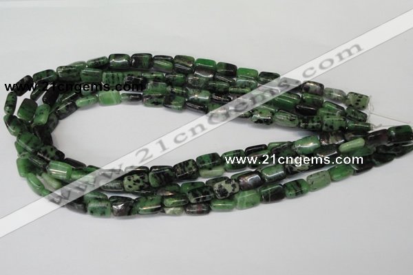 CRZ50 15.5 inches 8*12mm rectangle ruby zoisite gemstone beads