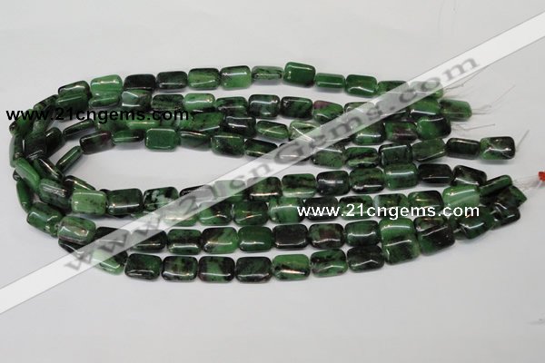 CRZ51 15.5 inches 10*14mm rectangle ruby zoisite gemstone beads