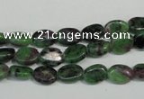 CRZ59 15.5 inches 6*8mm oval ruby zoisite gemstone beads