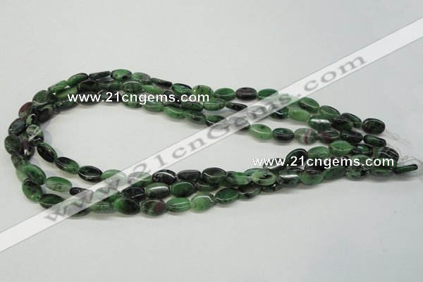 CRZ60 15.5 inches 8*12mm oval ruby zoisite gemstone beads