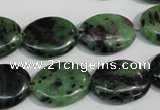 CRZ61 15.5 inches 15*20mm oval ruby zoisite gemstone beads