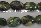 CRZ615 15.5 inches 13*18mm oval New ruby zoisite gemstone beads