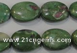 CRZ616 15.5 inches 15*20mm oval New ruby zoisite gemstone beads