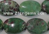 CRZ617 15.5 inches 18*25mm oval New ruby zoisite gemstone beads