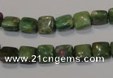 CRZ630 15.5 inches 8*8mm square New ruby zoisite gemstone beads