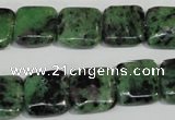 CRZ65 15.5 inches 14*14mm square ruby zoisite gemstone beads