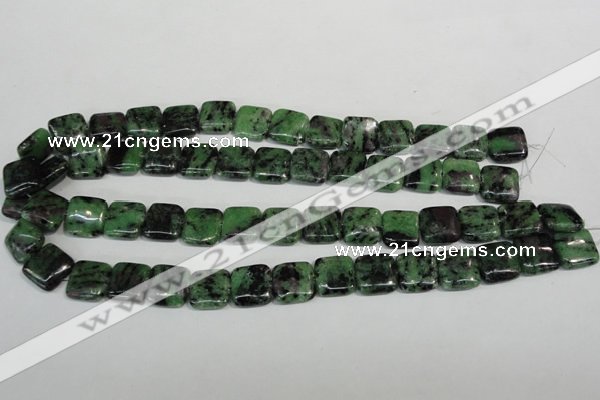 CRZ65 15.5 inches 14*14mm square ruby zoisite gemstone beads