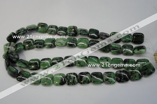 CRZ66 15.5 inches 16*16mm square ruby zoisite gemstone beads