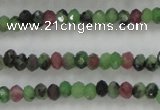 CRZ700 15 inches 2*3mm faceted rondelle ruby zoisite gemstone beads