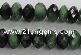 CRZ703 15 inches 6*10mm faceted rondelle ruby zoisite gemstone beads