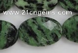 CRZ714 15 inches 20*30mm faceted oval ruby zoisite gemstone beads