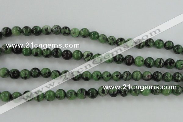 CRZ722 15.5 inches 8mm round ruby zoisite gemstone beads