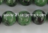 CRZ725 15.5 inches 14mm round ruby zoisite gemstone beads