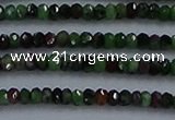 CRZ750 15.5 inches 2*2.5mm faceted rondelle ruby zoisite beads