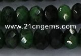 CRZ755 15.5 inches 6*10mm faceted rondelle ruby zoisite beads