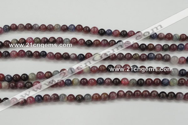 CRZ801 15.5 inches 6mm round natural ruby sapphire beads