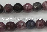 CRZ806 15.5 inches 8mm faceted round natural ruby sapphire beads