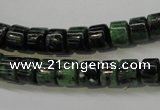 CRZ82 15.5 inches 7*8mm tyre ruby zoisite gemstone beads