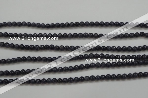 CRZ821 15.5 inches 4mm round natural sapphire gemstone beads