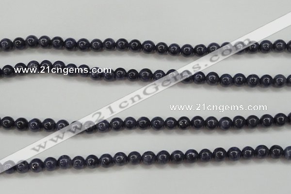 CRZ822 15.5 inches 6mm round natural sapphire gemstone beads