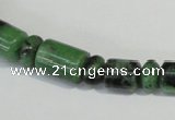 CRZ83 2*4mm – 6*10mm rondelle & 4*6mm – 10*11mm tube ruby zoisite beads