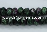 CRZ910 15.5 inches 5*8mm faceted rondelle Chinese ruby zoisite beads