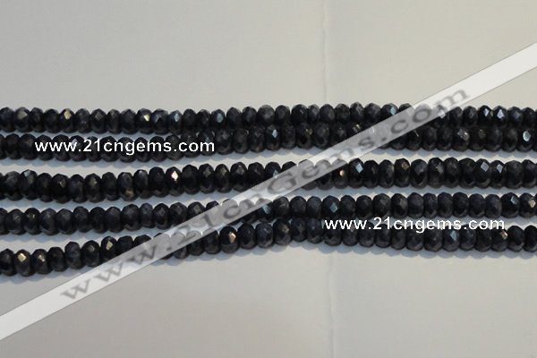 CRZ976 15.5 inches 4*6mm faceted rondelle A grade sapphire beads