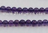 CSA03 15.5 inches 6mm round synthetic amethyst beads wholesale