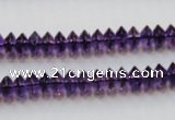 CSA07 15.5 inches 4*8mm rondelle synthetic amethyst beads wholesale