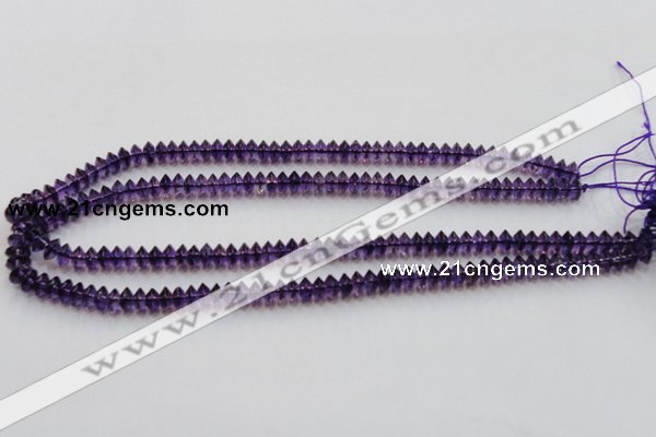 CSA07 15.5 inches 4*8mm rondelle synthetic amethyst beads wholesale