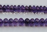 CSA08 15.5 inches 5*8mm rondelle synthetic amethyst beads wholesale