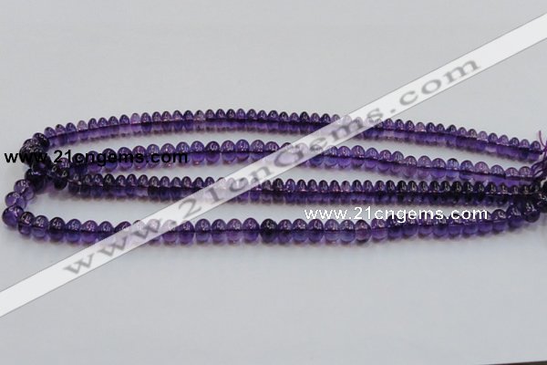 CSA08 15.5 inches 5*8mm rondelle synthetic amethyst beads wholesale