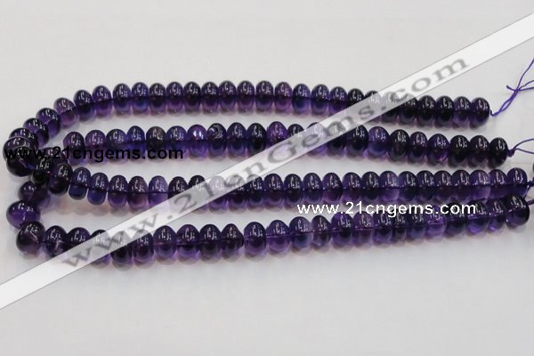 CSA09 15.5 inches 8*12mm rondelle synthetic amethyst beads wholesale