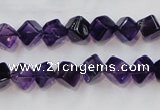 CSA10 15.5 inches 7*7mm cube synthetic amethyst beads wholesale